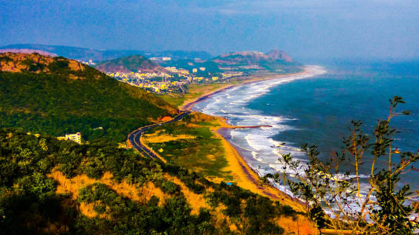Best scene of vizag where the hills meet the Bay of Bengal.