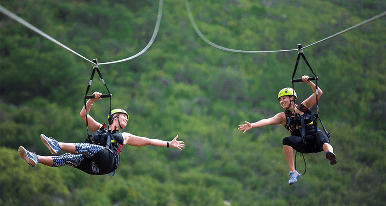 ziplining in Baku