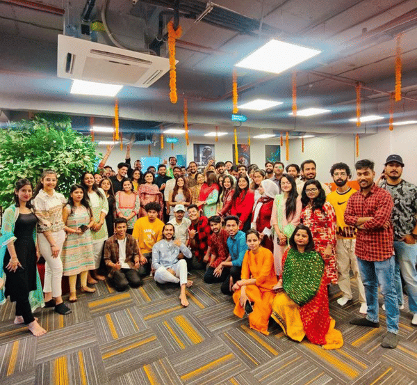 Team activity at the WanderOn office