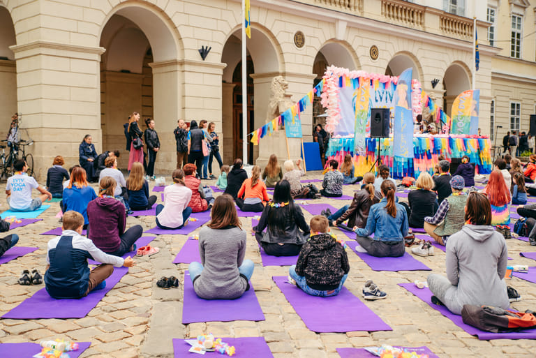yoga session in portugal