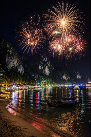 new year celebration phi phi island