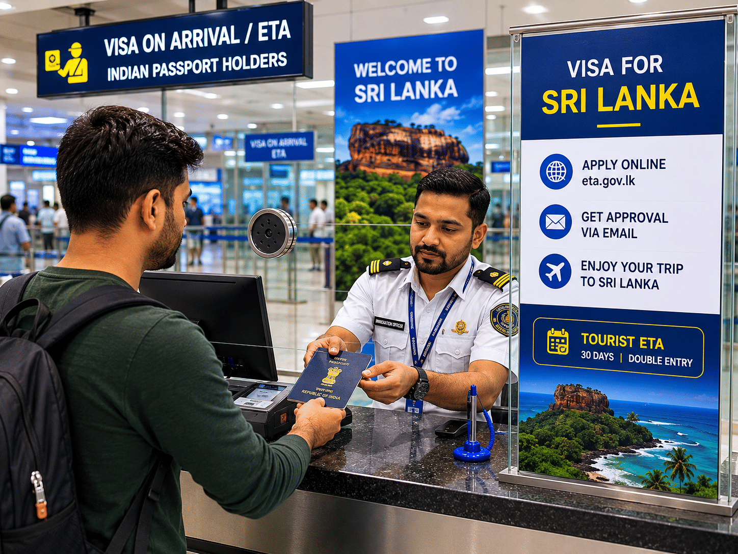 Indian passport holders can get a free ETA before arriving in Sri Lanka.